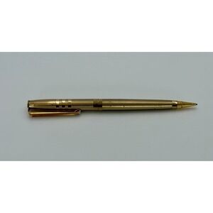 Vintage Autopoint USA Gold Tone Mechanical Pencil Auditors Point w/ Extra Leads